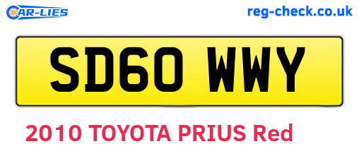 SD60WWY are the vehicle registration plates.