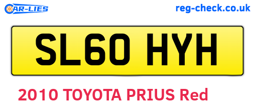 SL60HYH are the vehicle registration plates.