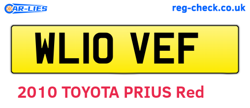 WL10VEF are the vehicle registration plates.