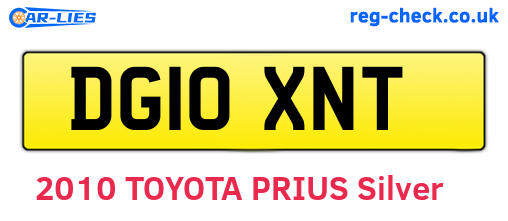 DG10XNT are the vehicle registration plates.