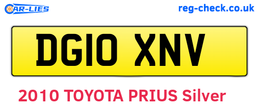 DG10XNV are the vehicle registration plates.
