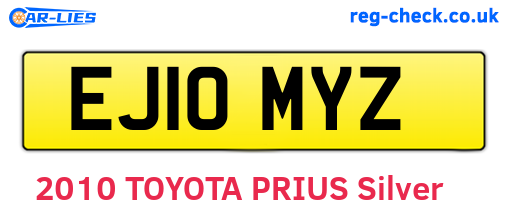 EJ10MYZ are the vehicle registration plates.