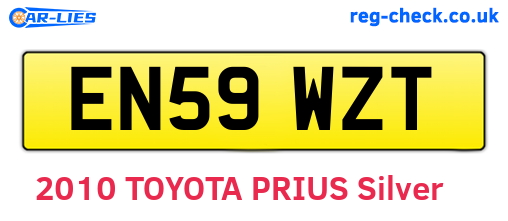 EN59WZT are the vehicle registration plates.