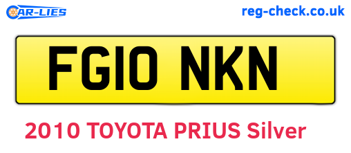 FG10NKN are the vehicle registration plates.