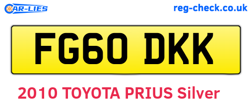 FG60DKK are the vehicle registration plates.