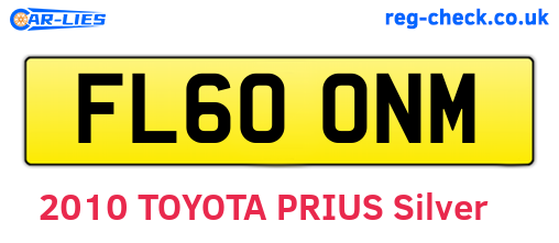 FL60ONM are the vehicle registration plates.