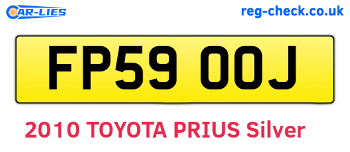 FP59OOJ are the vehicle registration plates.