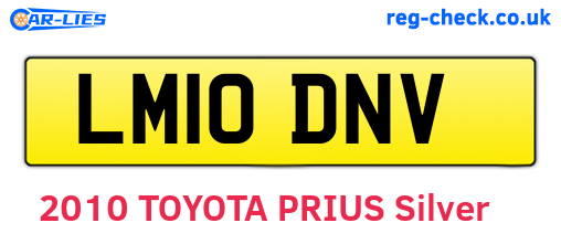 LM10DNV are the vehicle registration plates.