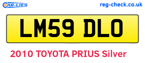 LM59DLO are the vehicle registration plates.