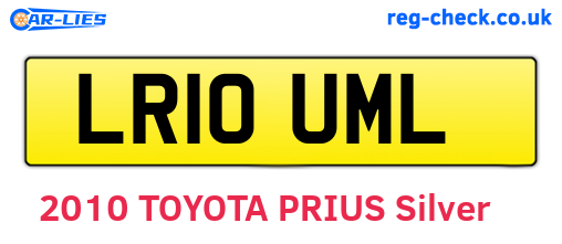 LR10UML are the vehicle registration plates.