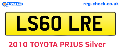 LS60LRE are the vehicle registration plates.