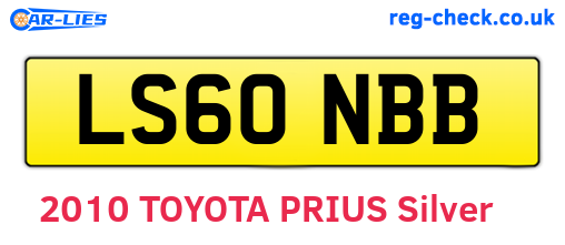 LS60NBB are the vehicle registration plates.