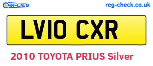 LV10CXR are the vehicle registration plates.