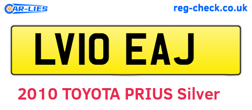 LV10EAJ are the vehicle registration plates.
