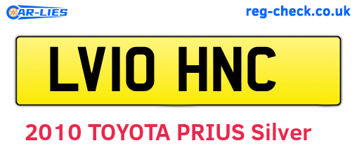 LV10HNC are the vehicle registration plates.