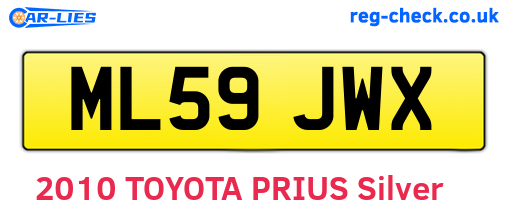 ML59JWX are the vehicle registration plates.