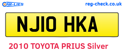 NJ10HKA are the vehicle registration plates.