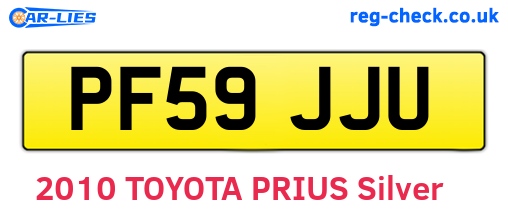 PF59JJU are the vehicle registration plates.