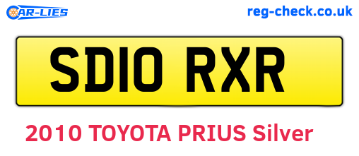 SD10RXR are the vehicle registration plates.