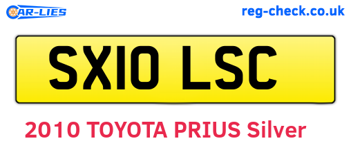 SX10LSC are the vehicle registration plates.
