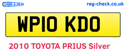 WP10KDO are the vehicle registration plates.