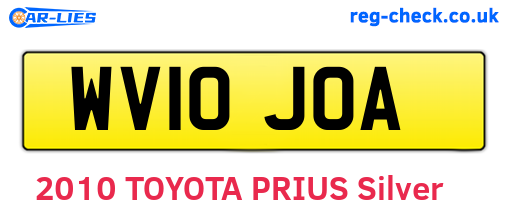 WV10JOA are the vehicle registration plates.