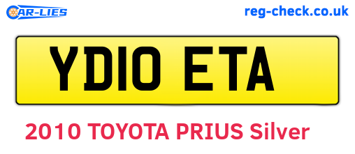 YD10ETA are the vehicle registration plates.