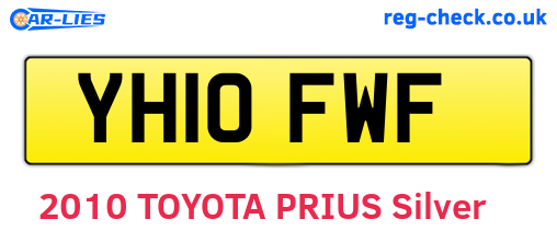 YH10FWF are the vehicle registration plates.