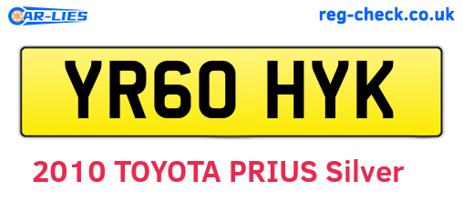 YR60HYK are the vehicle registration plates.
