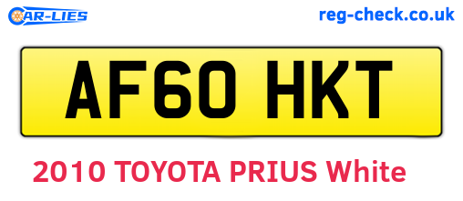 AF60HKT are the vehicle registration plates.
