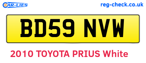 BD59NVW are the vehicle registration plates.