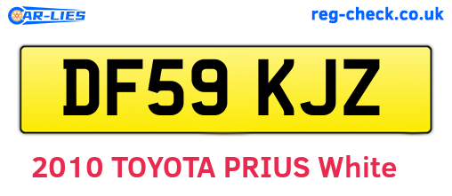 DF59KJZ are the vehicle registration plates.