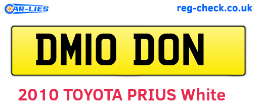 DM10DON are the vehicle registration plates.