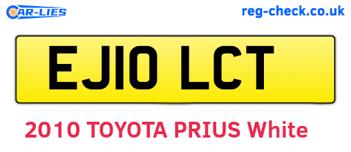 EJ10LCT are the vehicle registration plates.