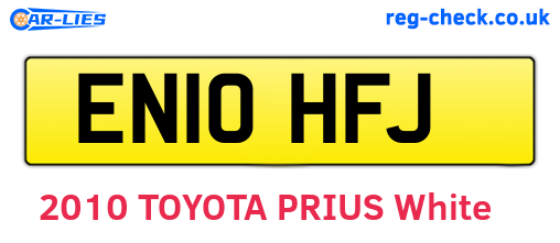EN10HFJ are the vehicle registration plates.