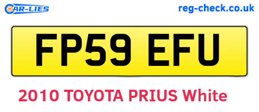 FP59EFU are the vehicle registration plates.