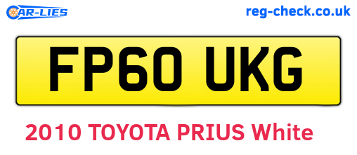 FP60UKG are the vehicle registration plates.