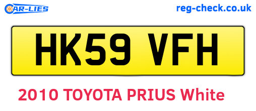 HK59VFH are the vehicle registration plates.