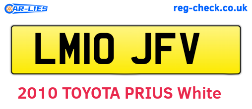 LM10JFV are the vehicle registration plates.