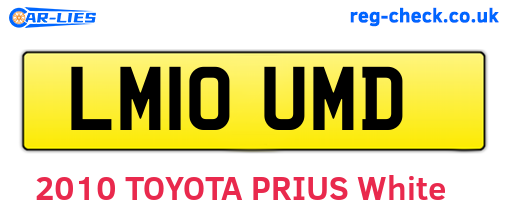 LM10UMD are the vehicle registration plates.