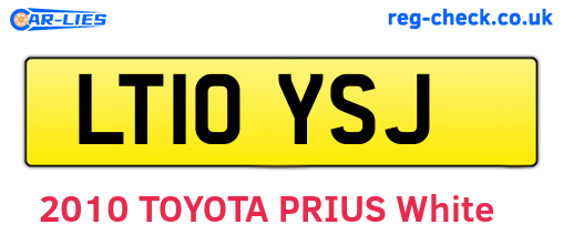 LT10YSJ are the vehicle registration plates.