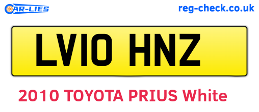 LV10HNZ are the vehicle registration plates.