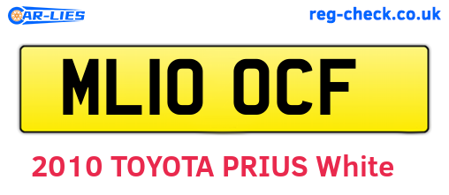ML10OCF are the vehicle registration plates.