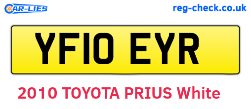 YF10EYR are the vehicle registration plates.