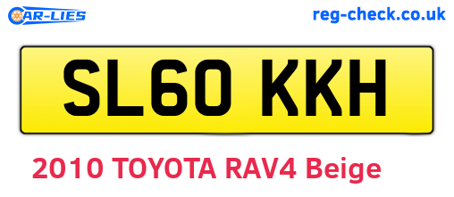 SL60KKH are the vehicle registration plates.