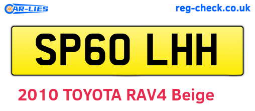 SP60LHH are the vehicle registration plates.