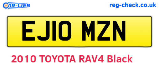 EJ10MZN are the vehicle registration plates.