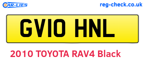 GV10HNL are the vehicle registration plates.