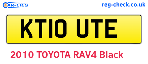 KT10UTE are the vehicle registration plates.