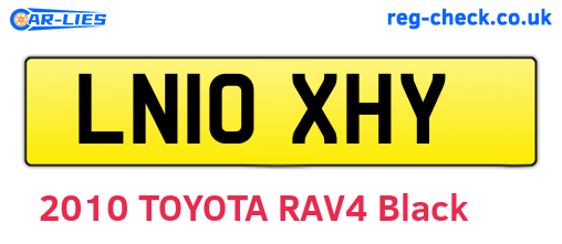 LN10XHY are the vehicle registration plates.